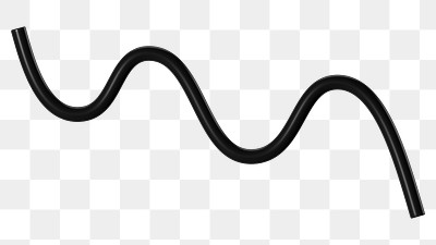 3D black squiggle clipart, abstract | Premium PSD - rawpixel