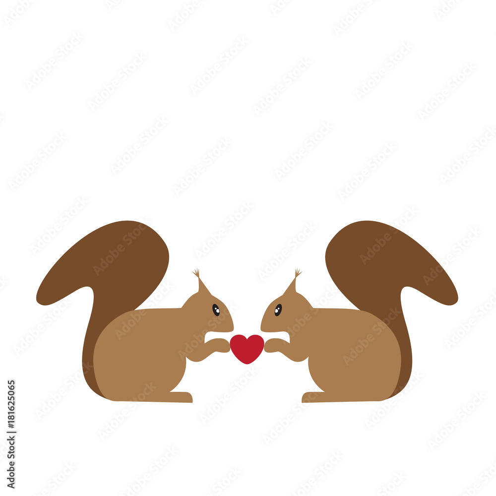 squirrel love cliparts