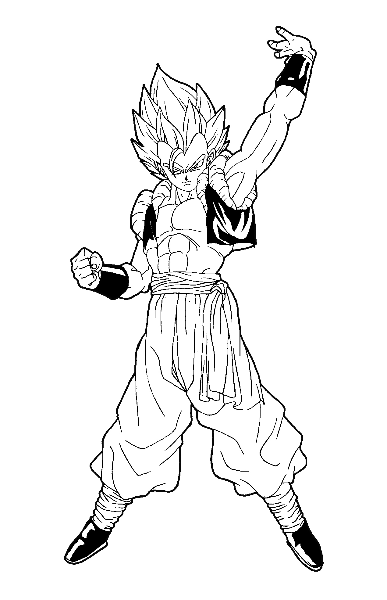 ssj4 gogeta coloring pages