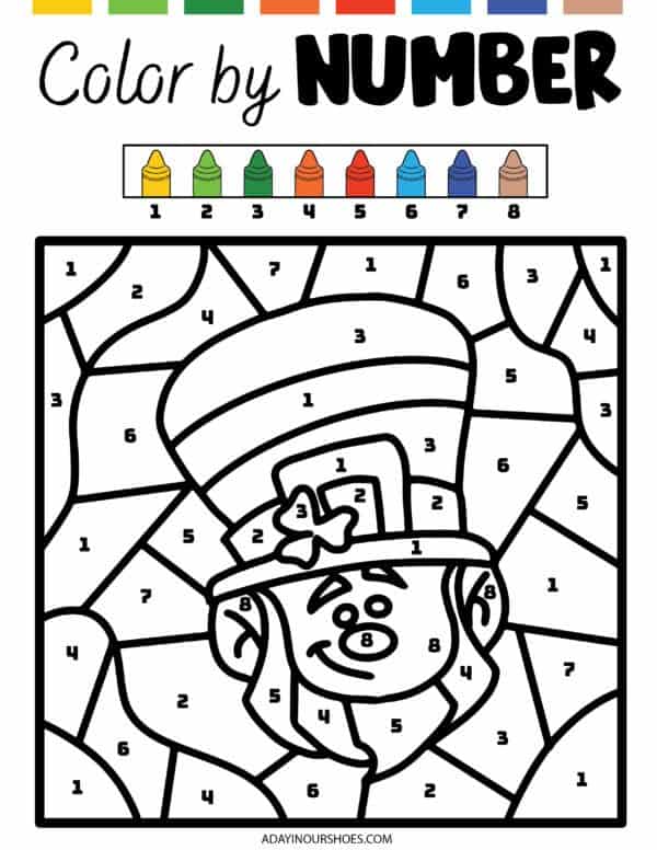 st patricks day color by number