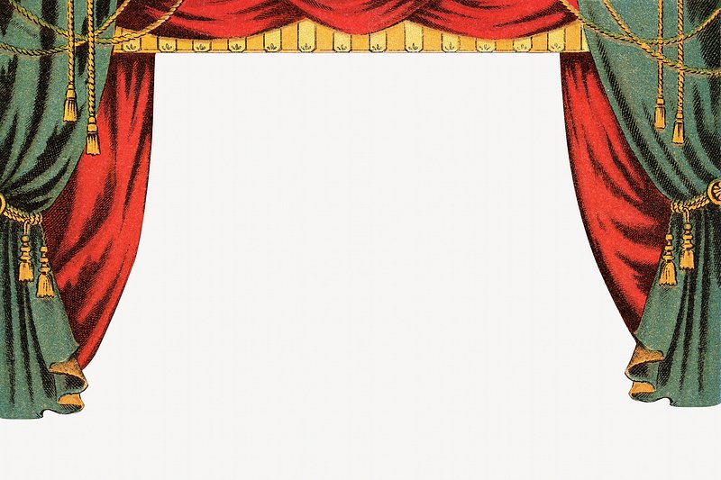 stage curtains clipart