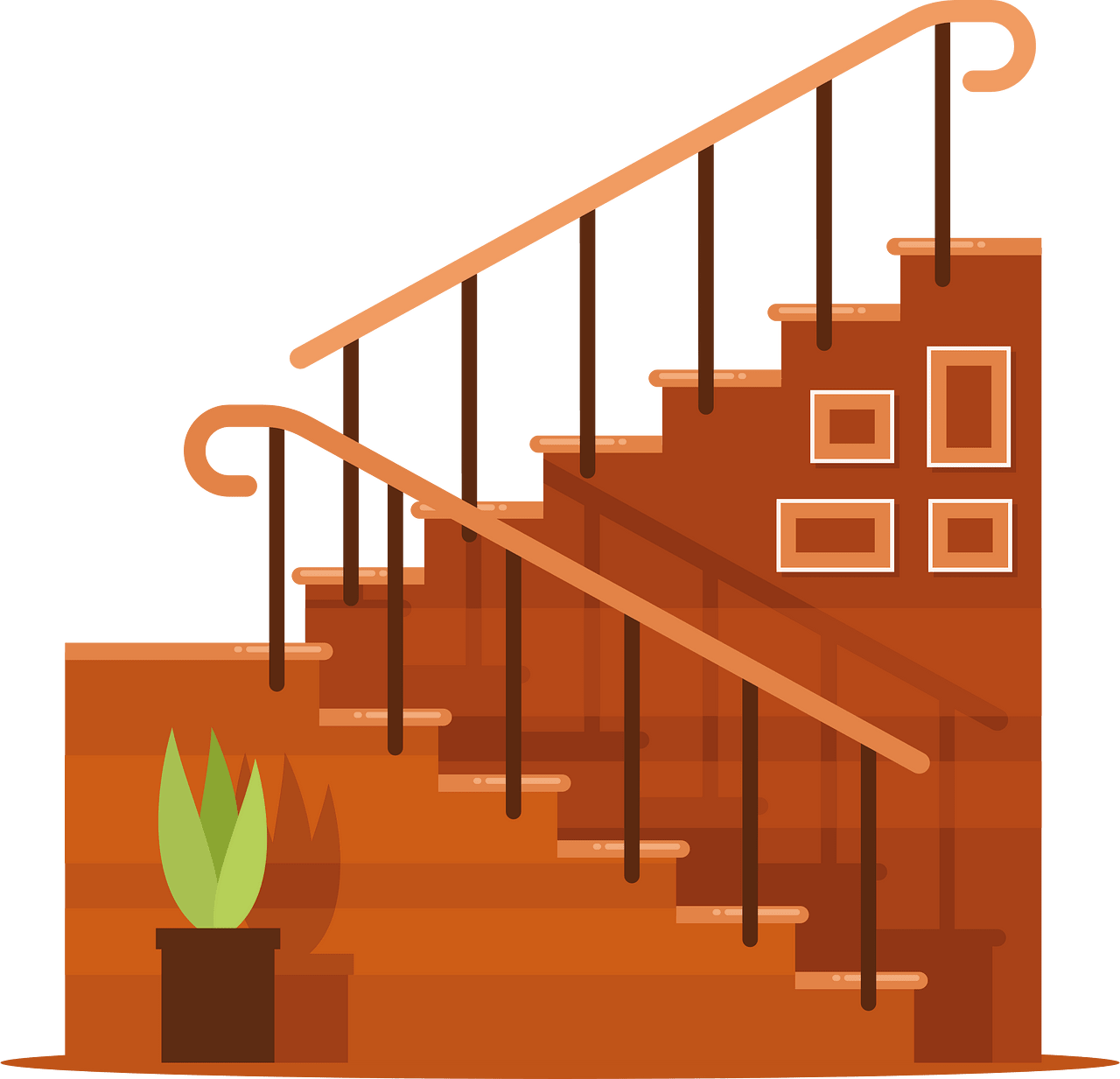 Staircase in a house - Free vector clipart images on clipart library.com