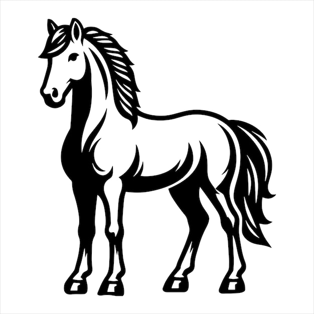 standing horse cliparts