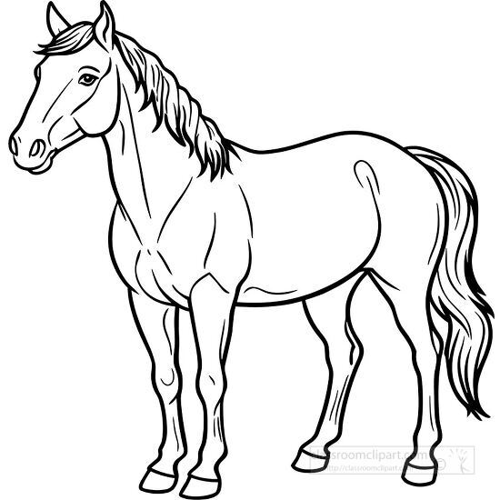 standing horse cliparts