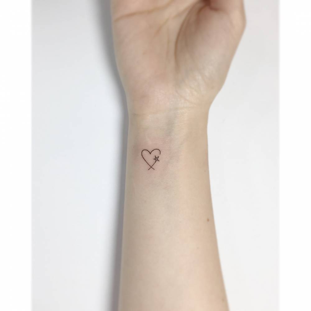 star and heart tattoo designs
