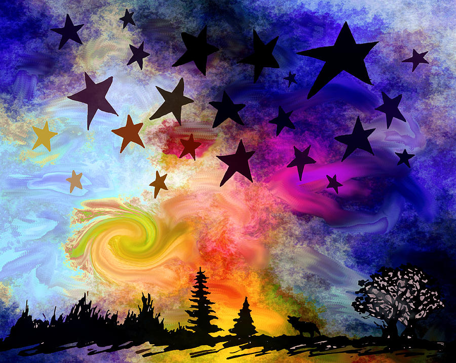 Stars and Stars and Stars by Abstract Angel Artist Stephen K