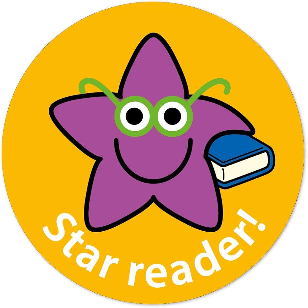 28 mm Star Reader Aufkleber. 3 Bögen 54 Aufkleber : Amazon.de: Bürobedarf &amp;  Schreibwaren