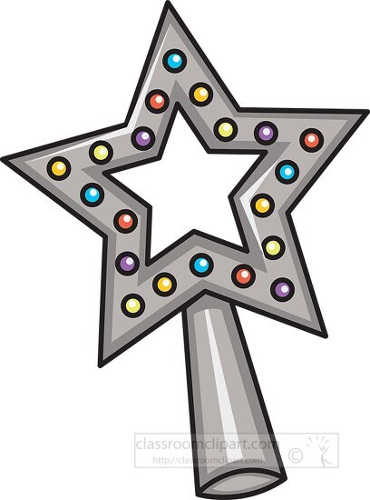 Christmas Clipart-christmas tree star topper clipart