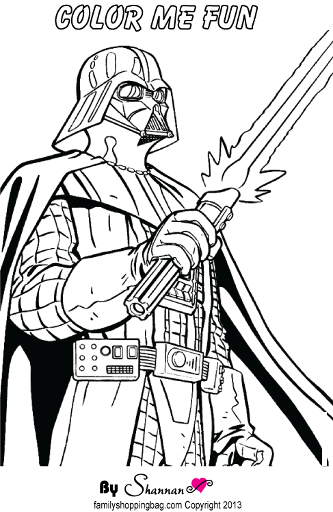 star wars coloring pages darth vader