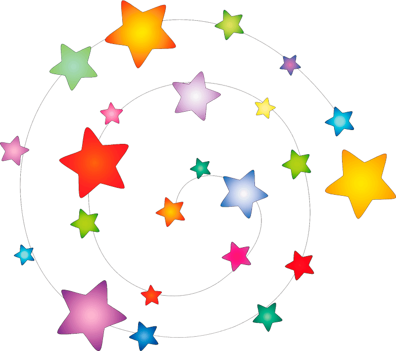 Multicolored stars - Free vector clipart images on clipart library.com