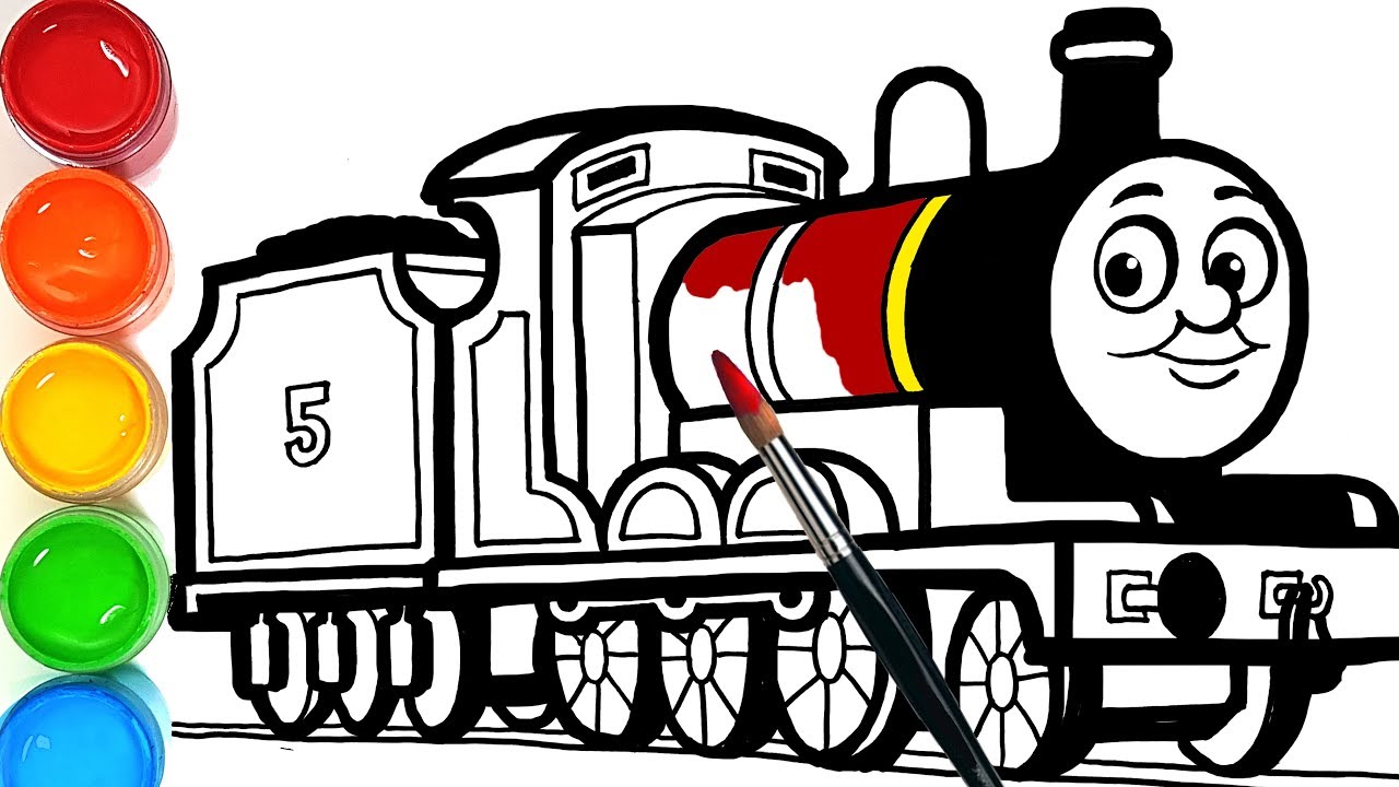 steam engine james coloring pages