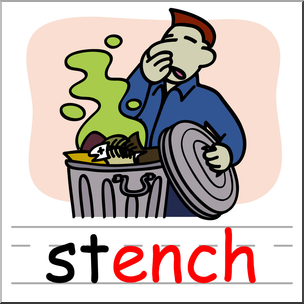 Clip Art: Basic Words: -ench Phonics: Stench Color I abcteach.com