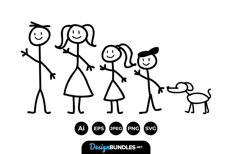 stick family clipart