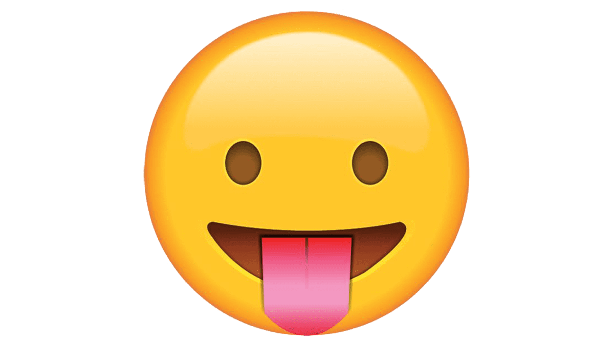 sticking out tongue smiley
