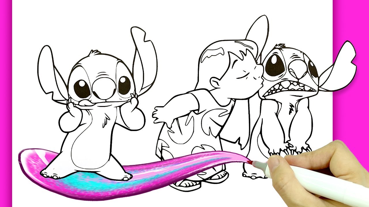 stitch colouring pages