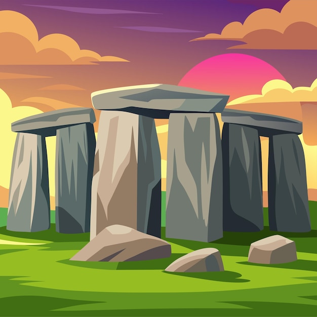 Stonehenge stones clipart vector art and illustration | Premium AI ...