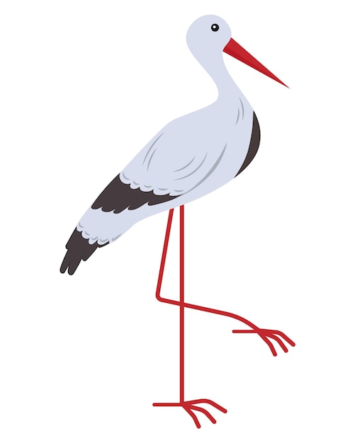 Premium Vector | Stork bird Vector illustration