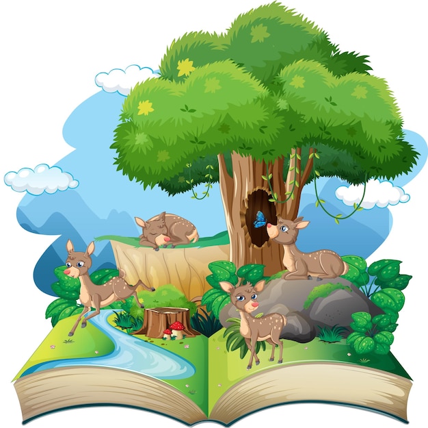 storybook forest cliparts