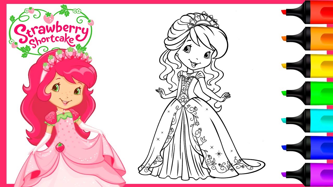 strawberry shortcake princess coloring pages