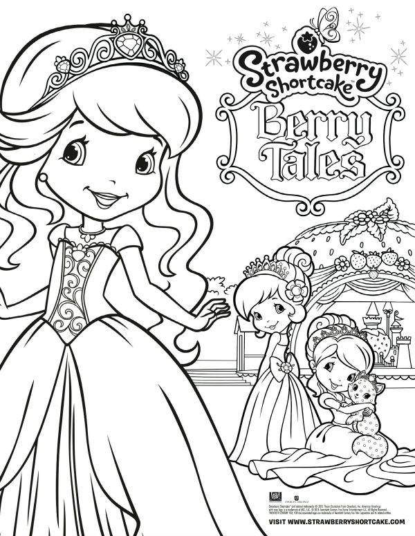 strawberry shortcake princess coloring pages