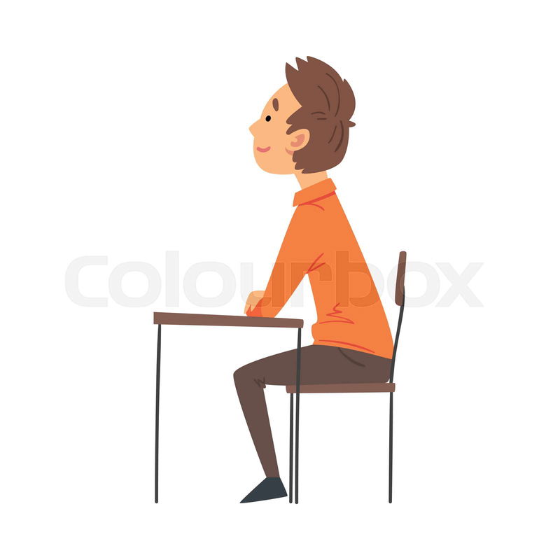 student sitting at desk