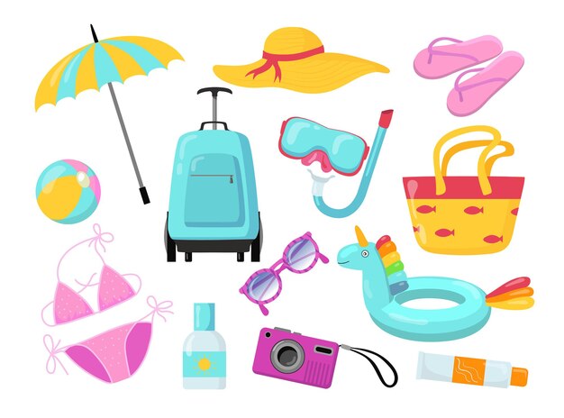 Free Clipart Of Beach Items - Colab