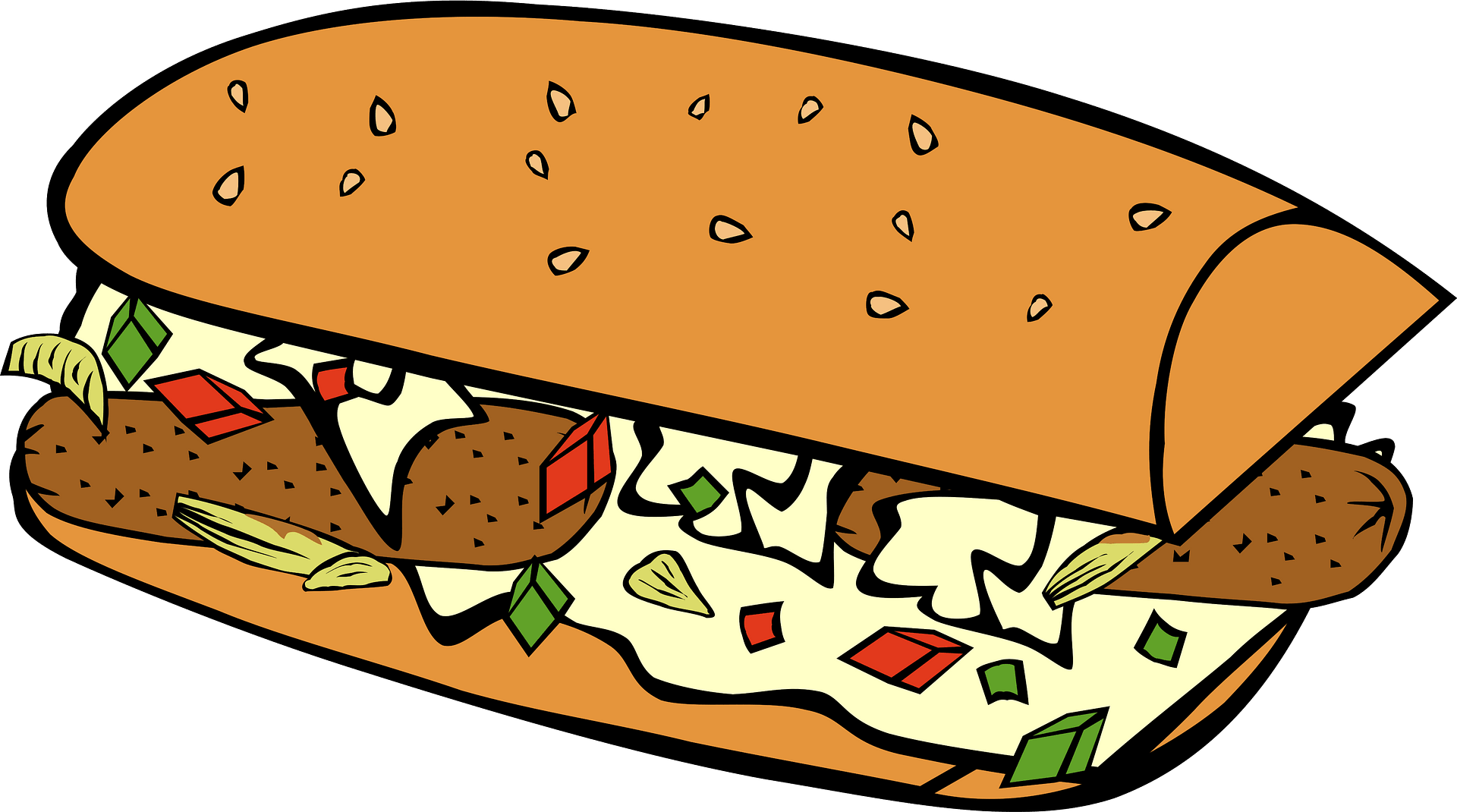 sub sandwich clipart