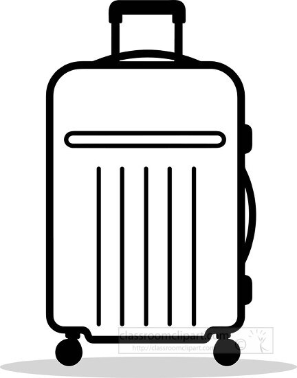 Objects Outline Clipart-travel-suitcase-black-outline