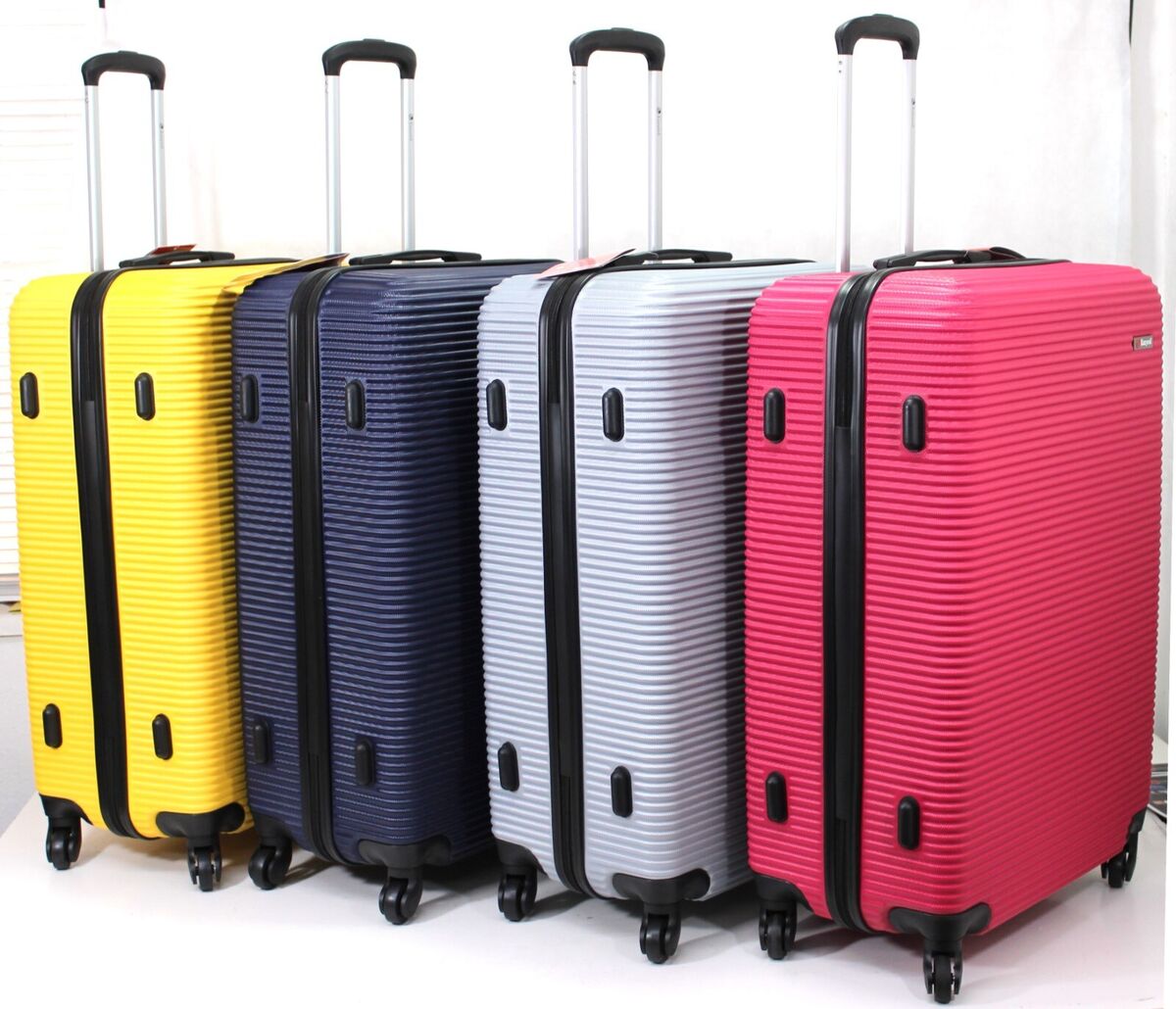 FLYMAX 4 Wheel Suitcases Super Lightweight Hard Shell Luggage Spinner ABS  Travel Cases, Blue, Suitcase : Amazon.de: Fashion