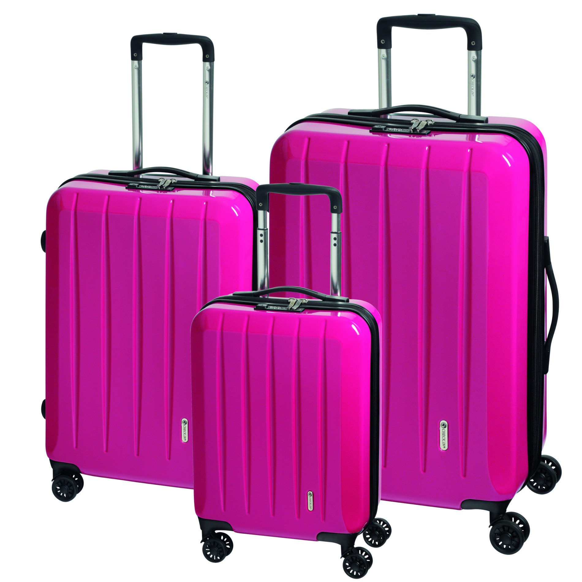 KESSER® 3-Piece Set Basic Hard-Shell Trolley Suitcases, ABS Travel Luggage  on 4 Wheels with Telescopic Handle and Lock, M-L-XL, charcoal : Amazon.de:  ...