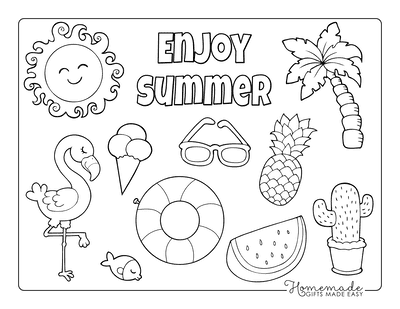 summer coloring pictures