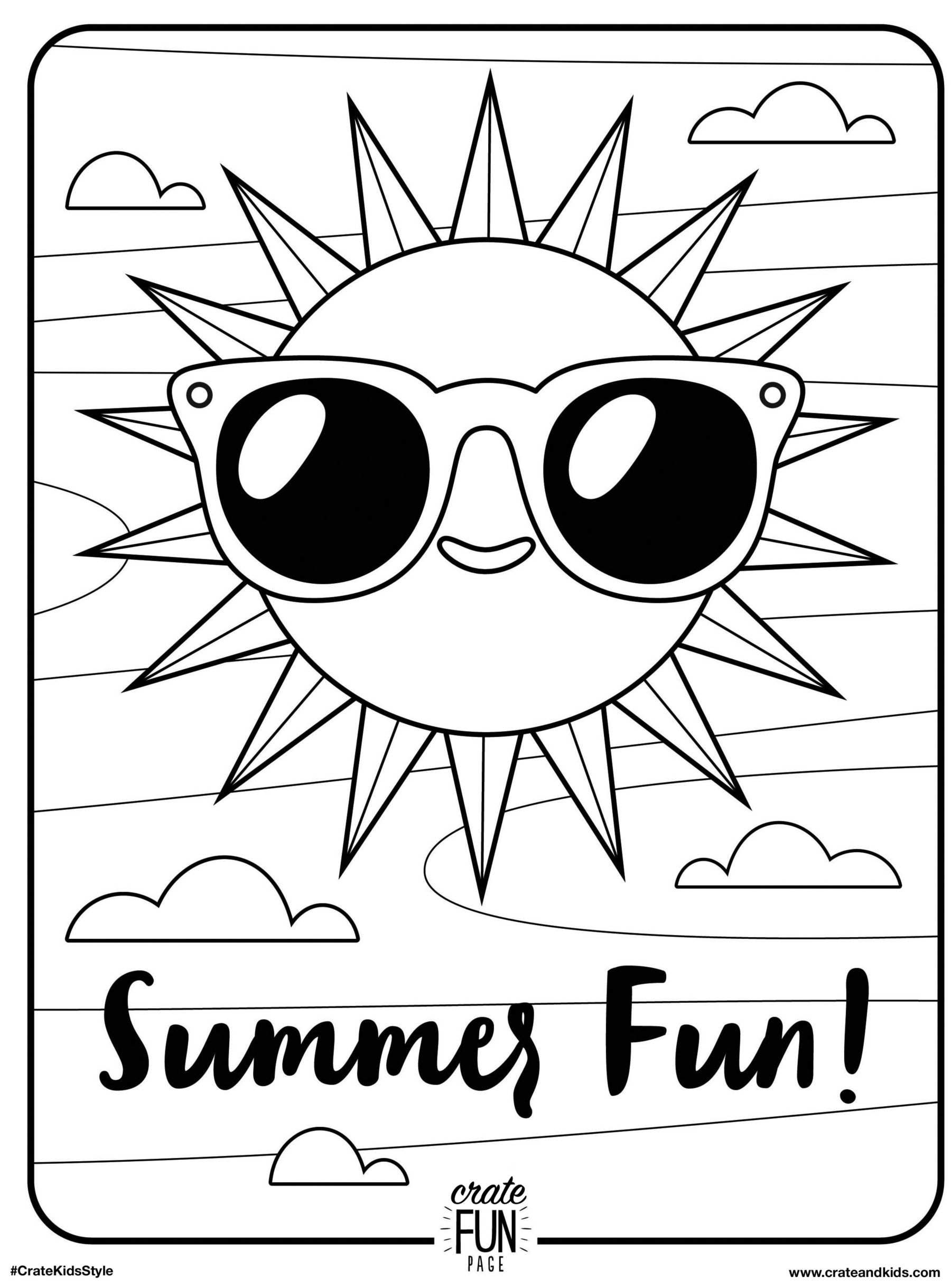 kids summer fun free printable coloring page | Crate &amp; Kids