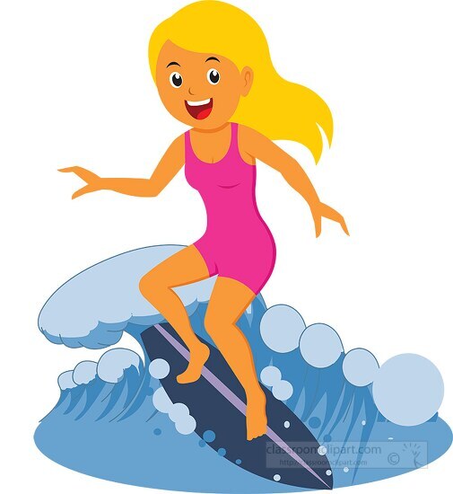 summer surfing cliparts
