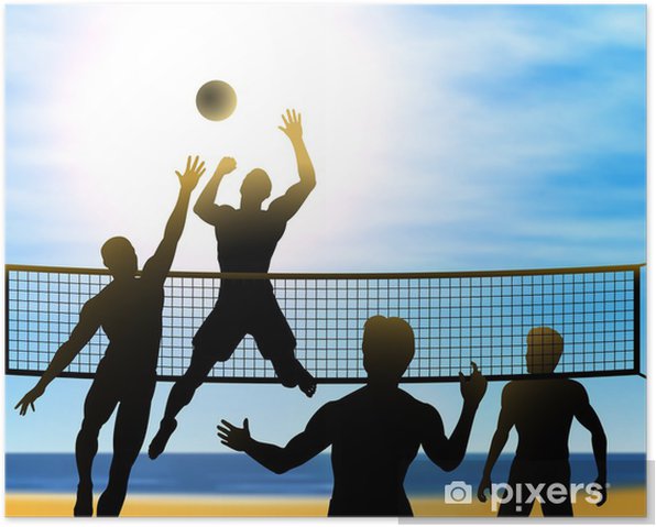 summer volleyball cliparts