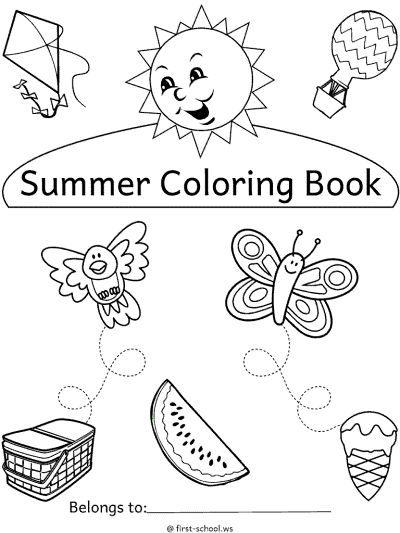 Summer Coloring Pages and Printable Activities