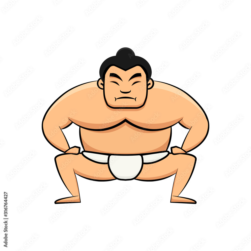 Sumo wrestler icon. Clipart image isolated on white background ...