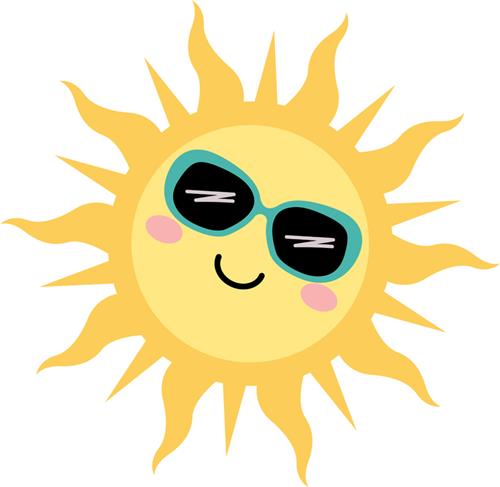 Happy Sun Beach Summer Vector Illustration | AnnTheGran.com