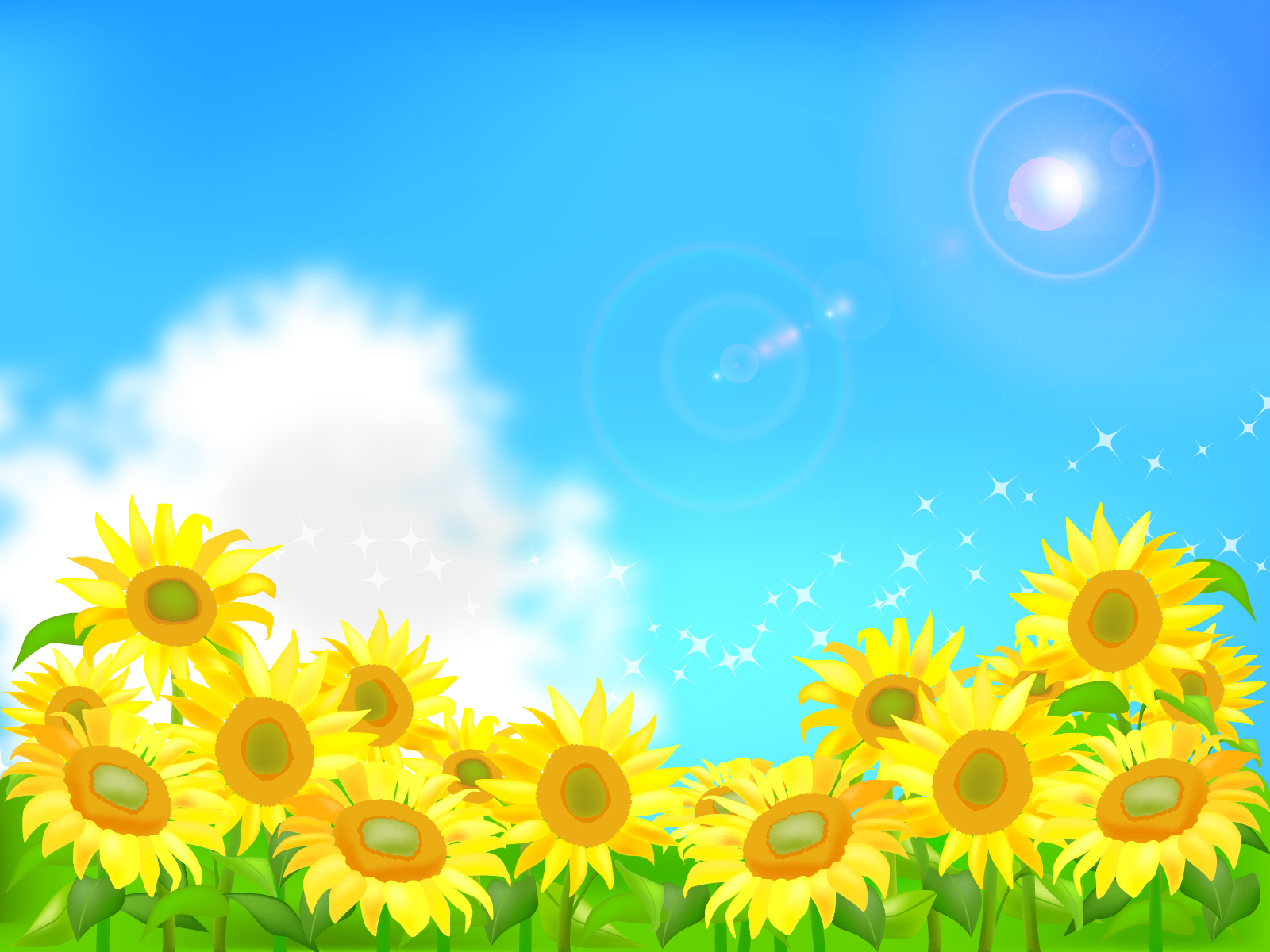 sunflower background cliparts