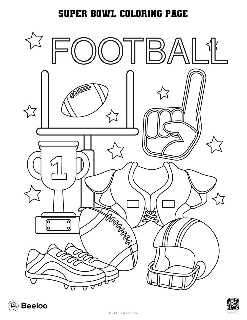 superbowl coloring pages