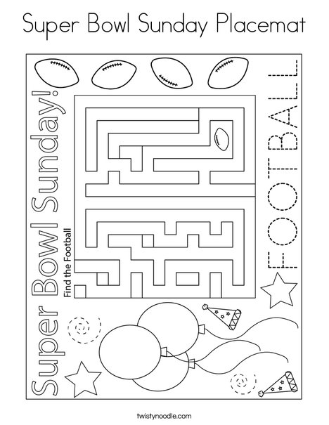 superbowl coloring pages