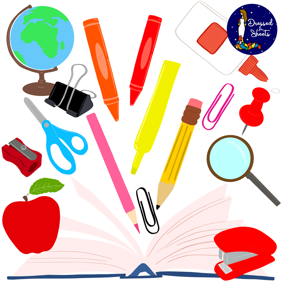Back to School Supplies Clip Art | Made By Teachers
