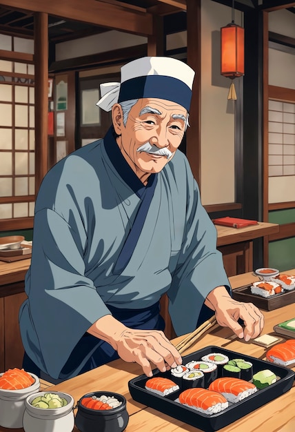 sushi chef cliparts