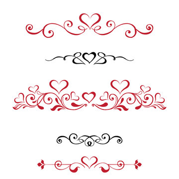 swirls and hearts