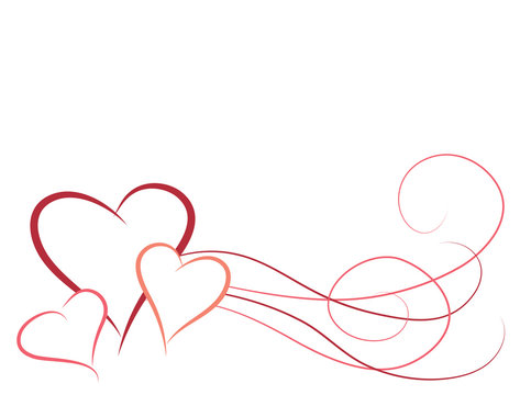swirls and hearts
