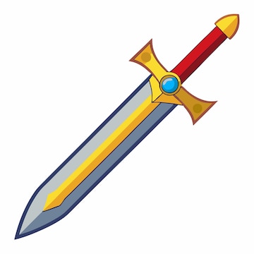 Sword clipart design vector | Premium AI-generated vector