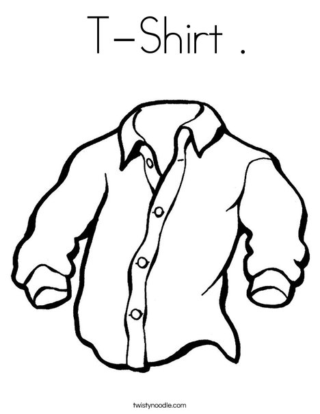 T-Shirt Coloring Page - Twisty Noodle