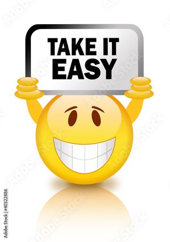 Take it easy smiley Stock-Illustration | Adobe Stock