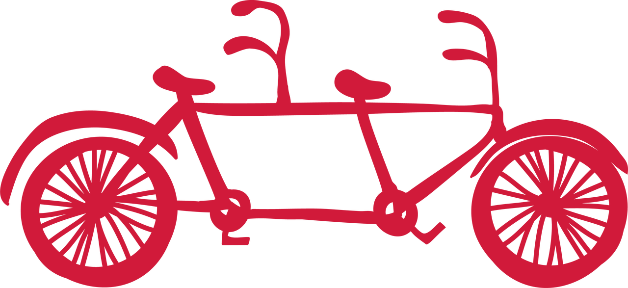 tandem bike clipart