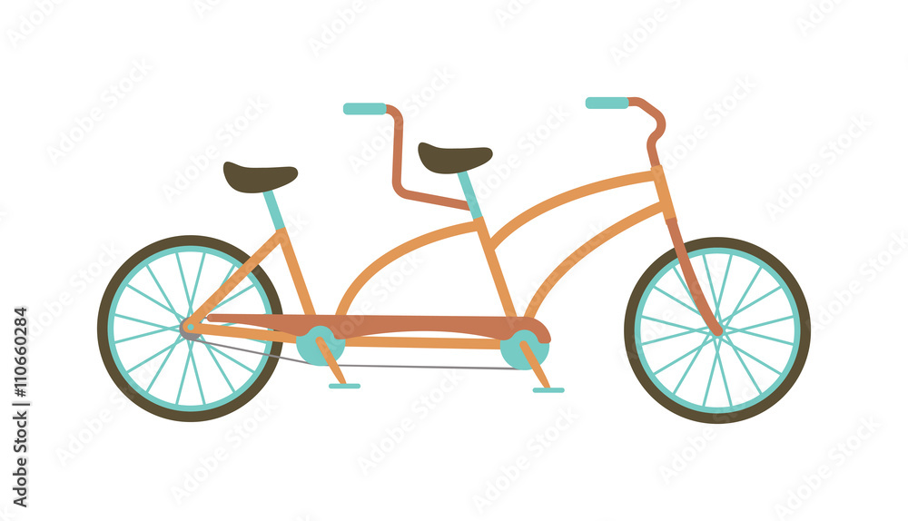 tandem bike clipart