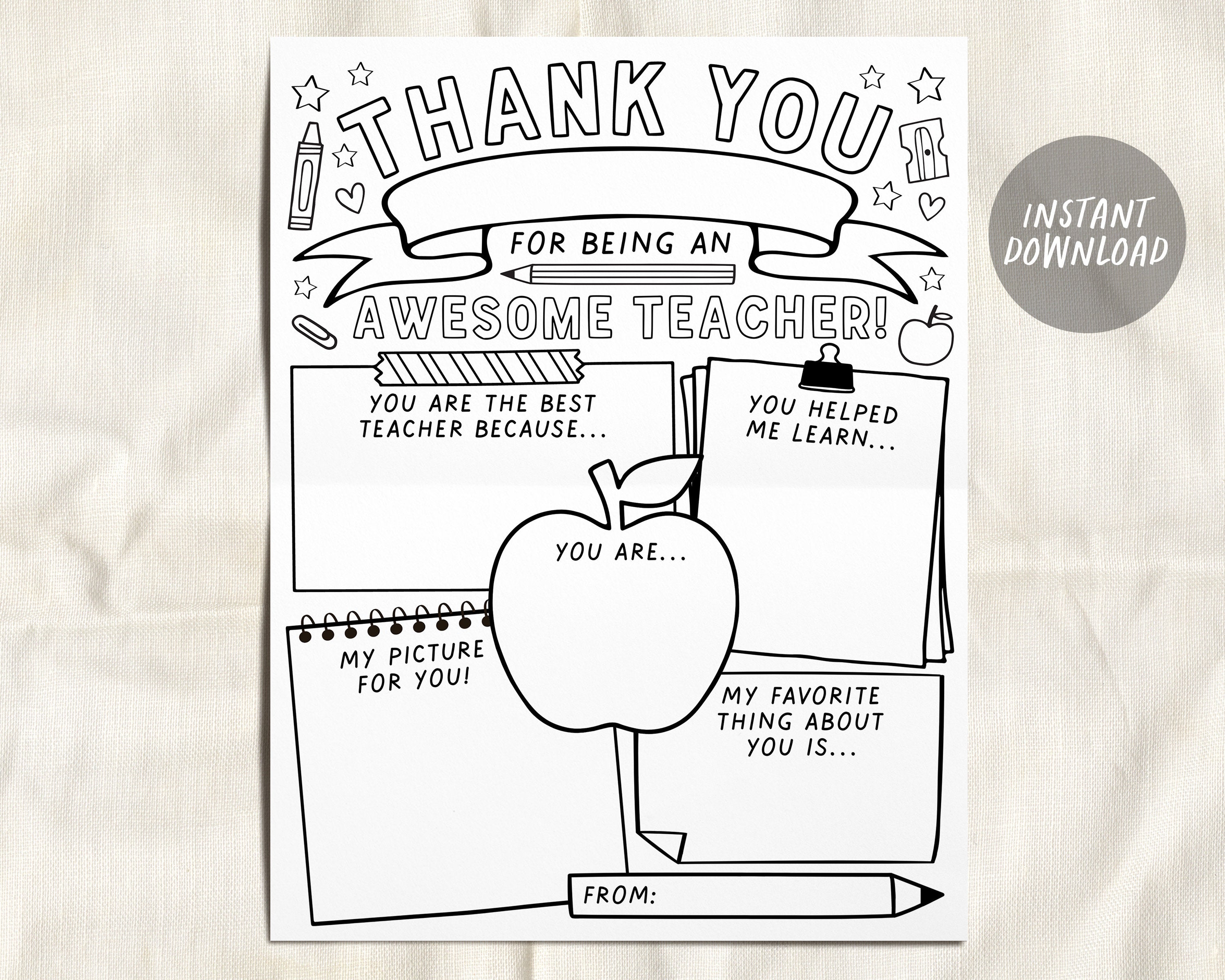 teacher appreciation week coloring pages